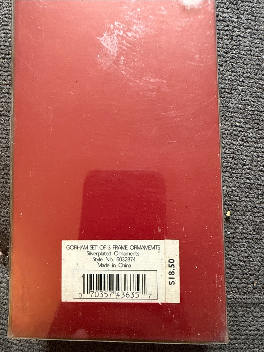 Gorham Gold-Accented Triple Picture Frame with Red Backing - Picture 2 of 6
